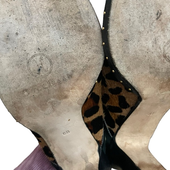 COLE HAAN Womens Annette Clog Leopard Print Heeled Size 8 - Picture 12 of 12